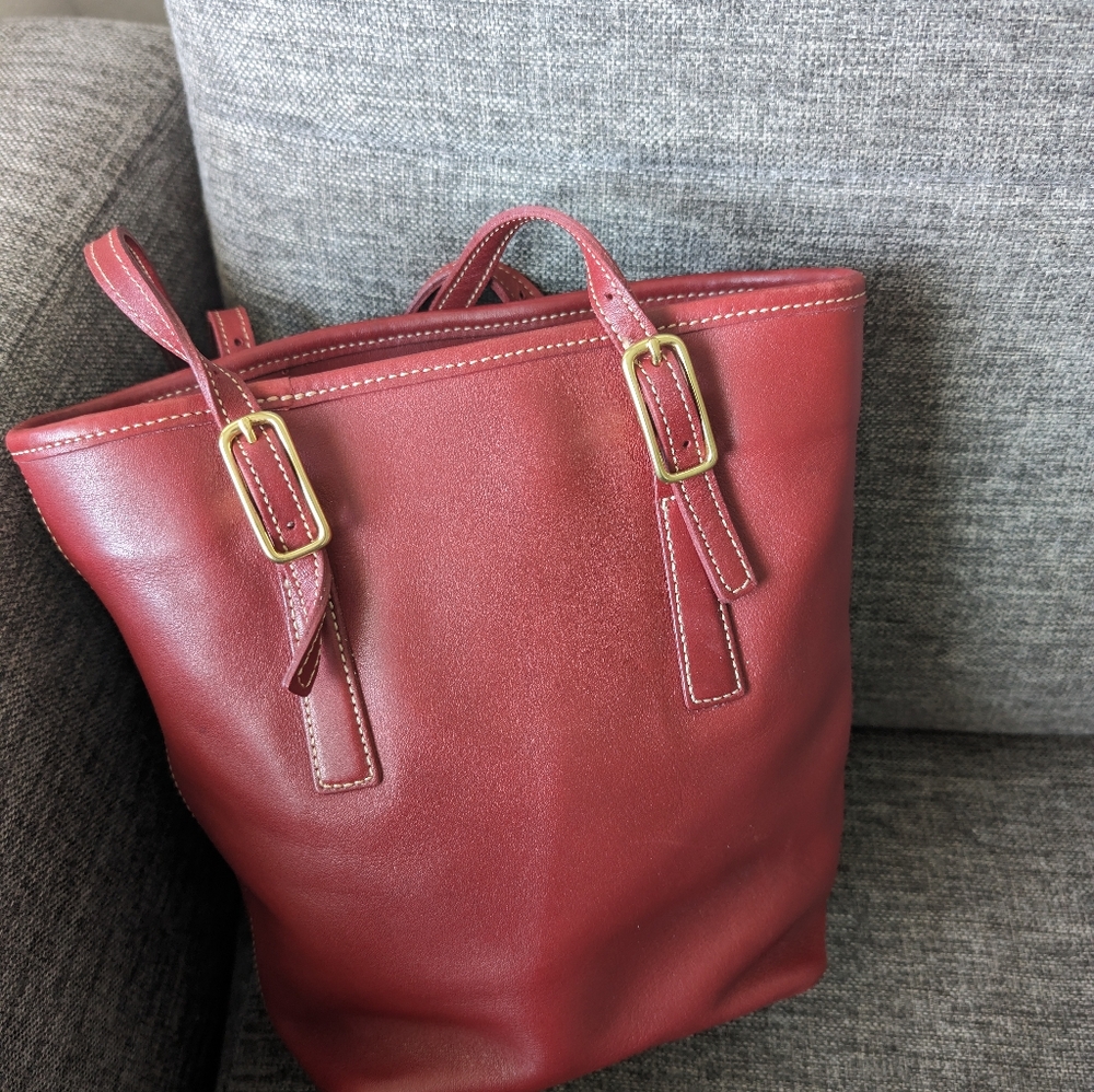 Coach Vintage small tote red